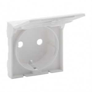 Frontal Niloé Step para base de corriente 2P+T, con tapa, blanco mate LEGRAND 864121