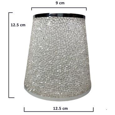 Cristal tulipe CRIS cône blanc 12,5x12,5cm 4cm bouche LTDE 9.018
