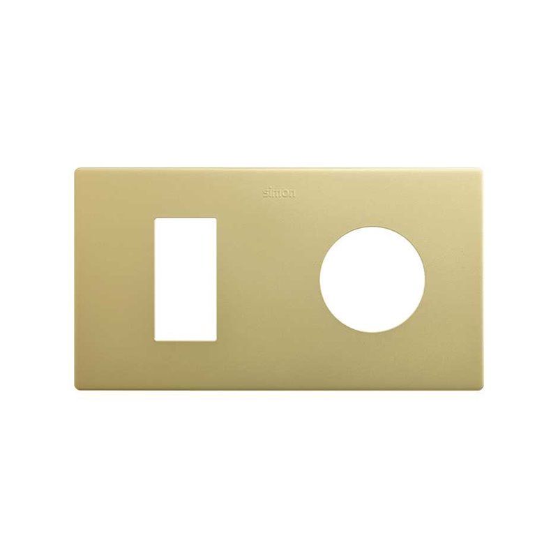 SIMON 270 | Minimal aesthetic frame 2 plug elements + copper narrow module 27191620-097