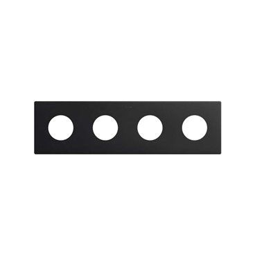 SIMON 270 | Minimal aesthetic frame for sockets with 4 elements matt black 27110640-098