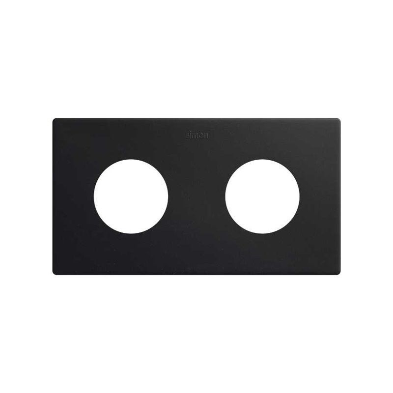 SIMON 270 | Cornice estetica minimale per prese a 2 elementi nero opaco 27110620-098