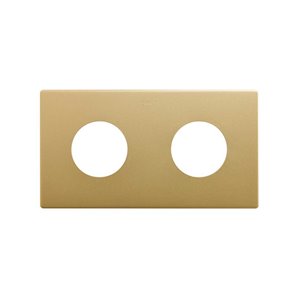 SIMON 270 | Minimal aesthetic frame for sockets with 2 gold elements 27110620-095