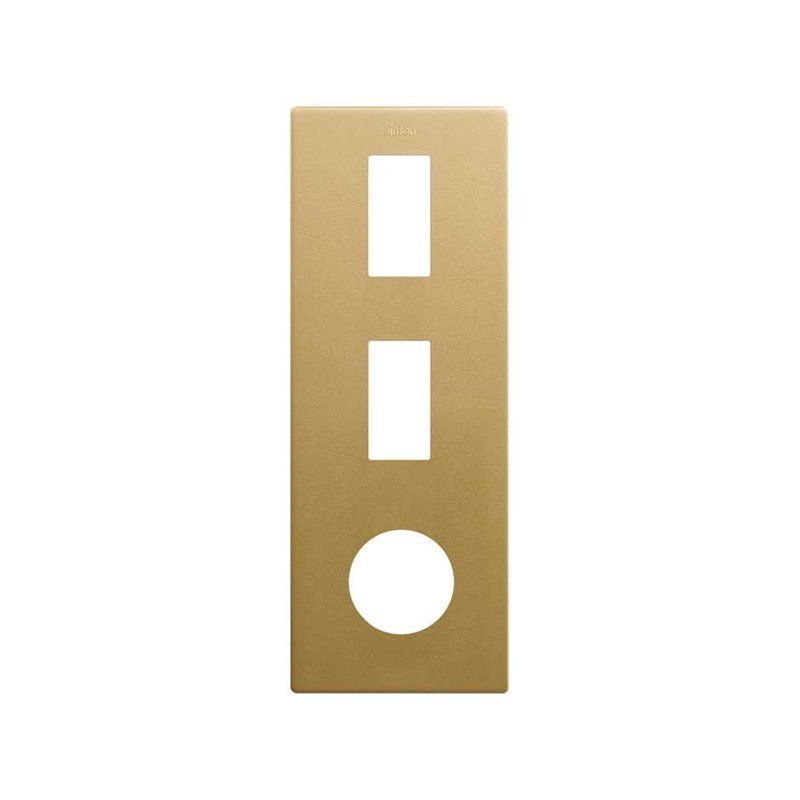 SIMON 270 | Minimal aesthetic frame 3 plug elements + 2 narrow modules gold 27192630-095