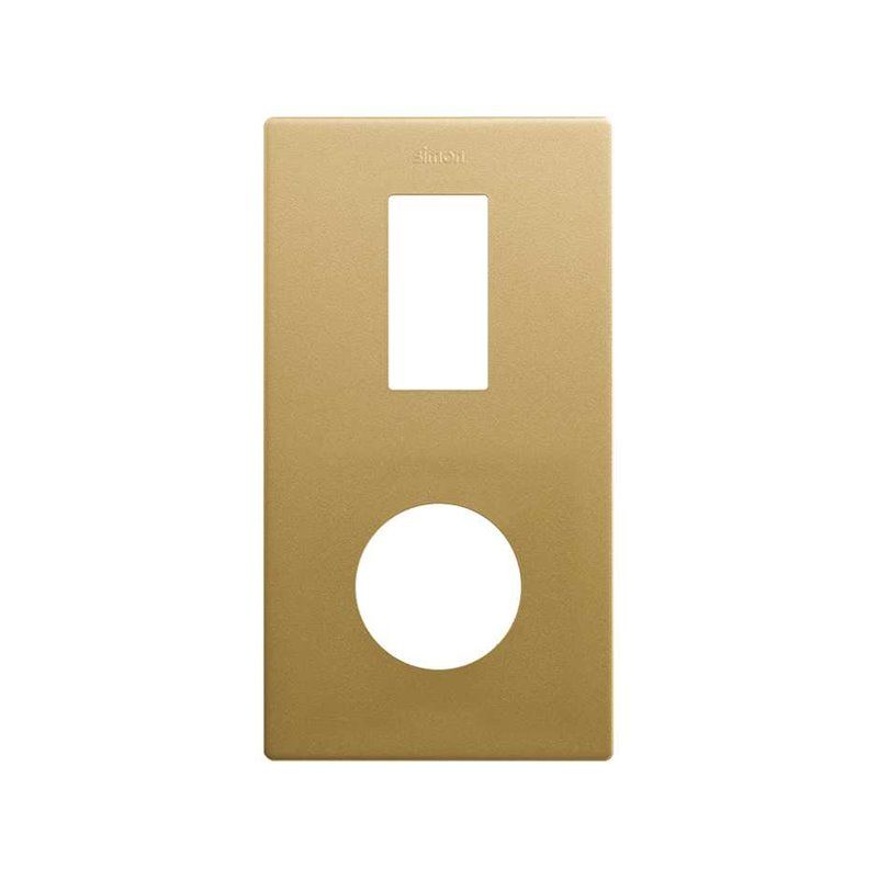 SIMON 270 | Cadre esthétique minimal 2 éléments enfichables + module étroit or 27192620-095