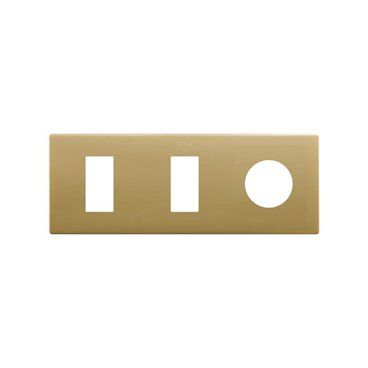 SIMON 270 | Minimum aesthetic frame 3 plug elements + 2 narrow modules gold 27191630-095