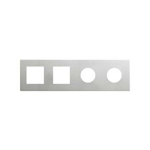 SIMON 270 | Cornice minima con 4 elementi 2 prese + 2 moduli alluminio 27190640-093