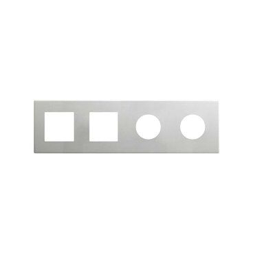 SIMON 270 | Châssis minimum avec 4 éléments 2 douilles + 2 modules en aluminium 27190640-093