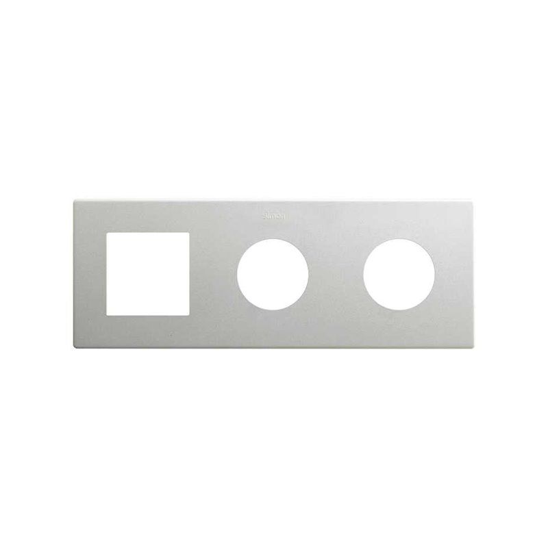 SIMON 270 | Cadre esthétique minimum 3 éléments 2 prises + module aluminium 27193630-093