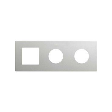 SIMON 270 | Cadre esthétique minimum 3 éléments 2 prises + module aluminium 27193630-093