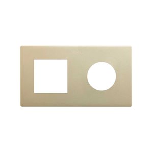 SIMON 270 | Cornice minima con 2 elementi 1 presa + 1 modulo cava 27190620-094