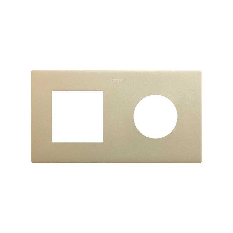 SIMON 270 | Cornice minima con 2 elementi 1 presa + 1 modulo cava 27190620-094