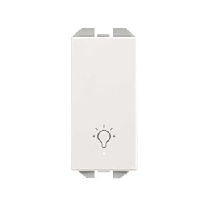 SIMON 270 | 10A narrow white illuminated light engraved pushbutton 20001161-090