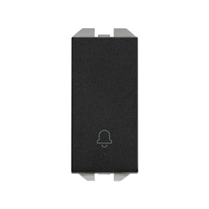 SIMON 270 | 10A bell engraved pushbutton and matte black narrow module 20001152-098