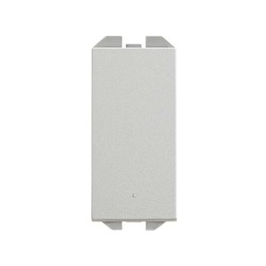 SIMON 270 | Push Button 10 AX Narrow Aluminum 20001101-093