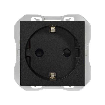 SIMON 270 | Schuko plug socket, quick connection matt black 20000472-098