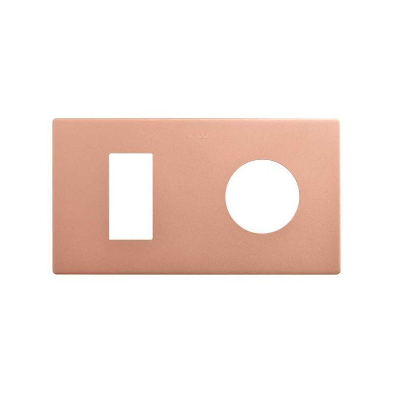 SIMON 270 | Minimum aesthetic frame 2 plug elements + narrow copper module 27191620-091