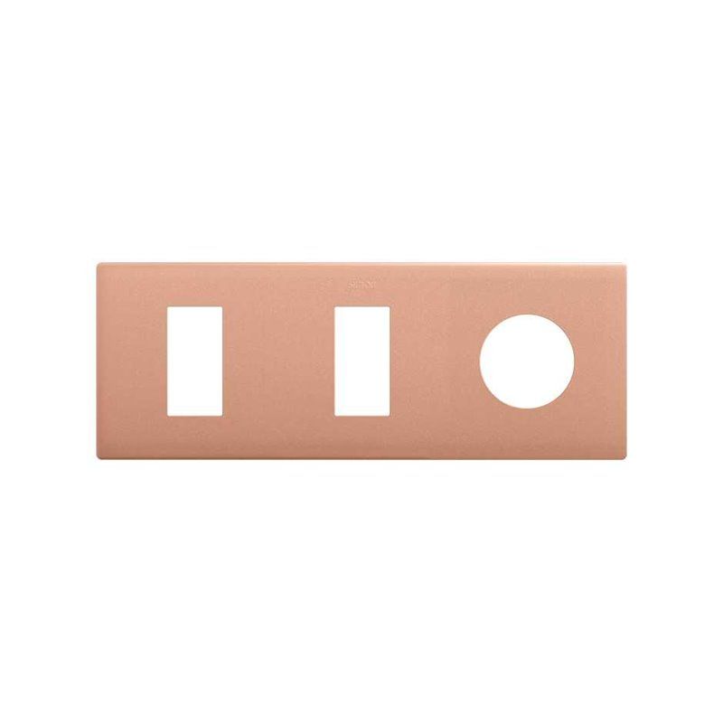 SIMON 270 | Minimum aesthetic frame 3 plug elements + 2 narrow copper modules 27191630-091