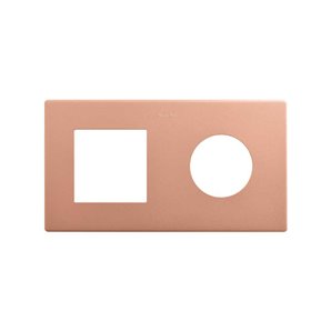 SIMON 270 | Cornice minima con 2 elementi 1 presa + 1 modulo rame 27190620-091