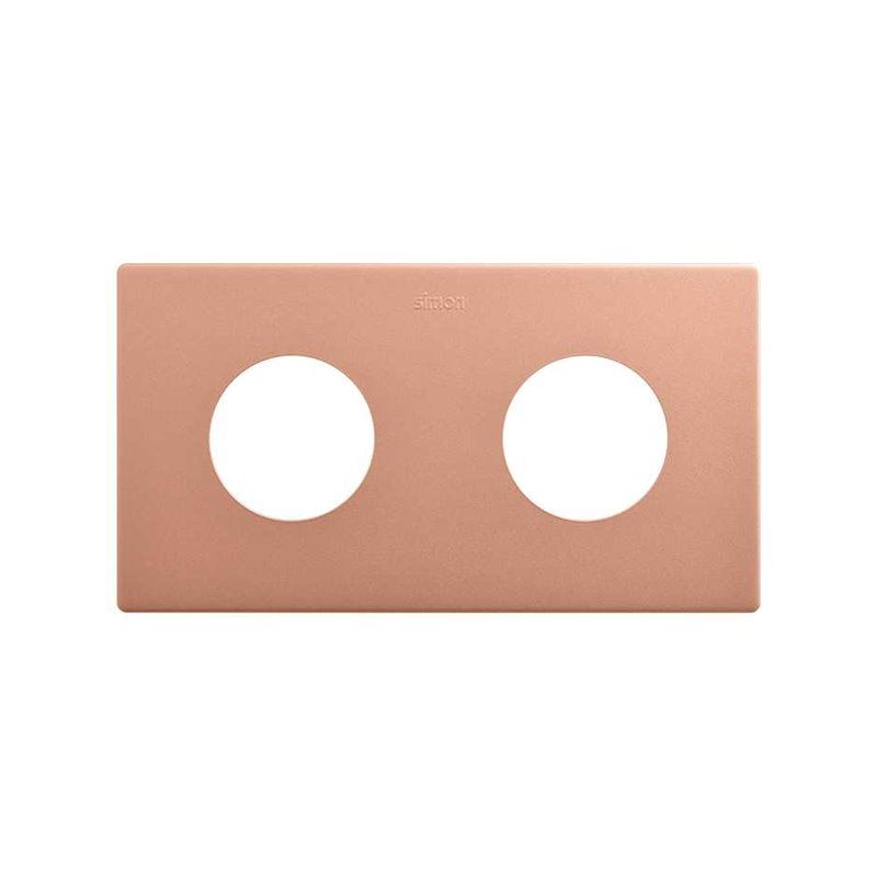 SIMON 270 | Minimal aesthetic frame for sockets with 2 copper elements 27110620-091