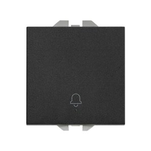 SIMON 270 | Bouton poussoir gravé cloche noir mat 10A 20000152-098