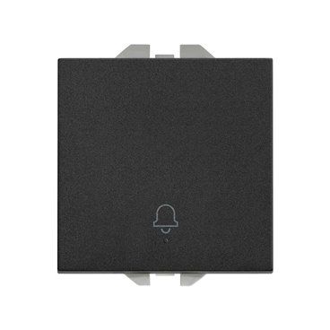 SIMON 270 | Push button with bell engraving 10A matt black 20000152-098