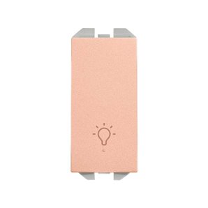 SIMON 270 | Pulsante con incisione chiara 10A e modulo stretto in rame 20001151-091