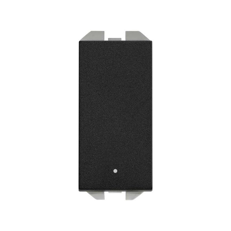 SIMON 270 | Illuminated switch 10 AX narrow matt black 20001204-098