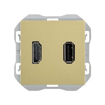 SIMON 270 | HDMI connector + USB type A bronze 20000095-097