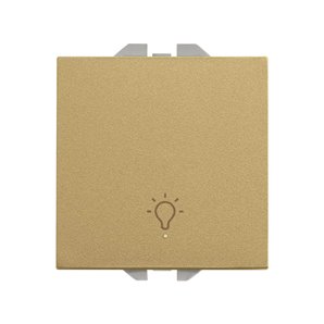 SIMON 270 | Pushbutton with light engraving 10A gold 20000151-095