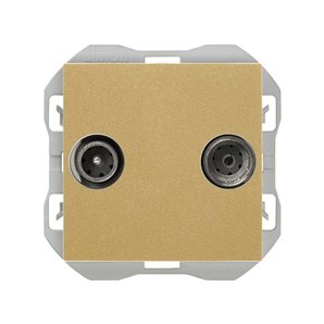 SIMON 270 | R-TV + SAT socket only gold 20000486-095