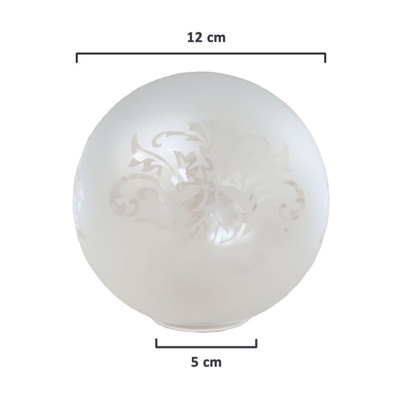 Tulipa de cristal bola mate de 12 cm LTDE 529559A