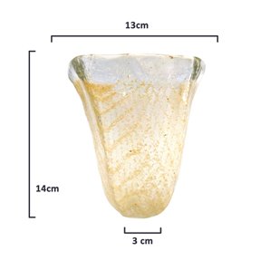 Glaslampenschirm Bell 13x14cm Bernstein 3,5cm Mund LTDE 445 2