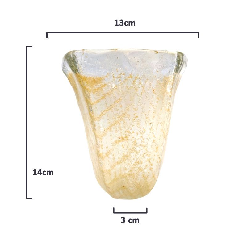 Abajur de vidro BELL 13x14cm âmbar boca 3,5cm