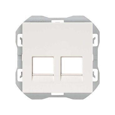 SIMÃO 270 | Tampa dupla RJ45 sem conector branco 20000088-090