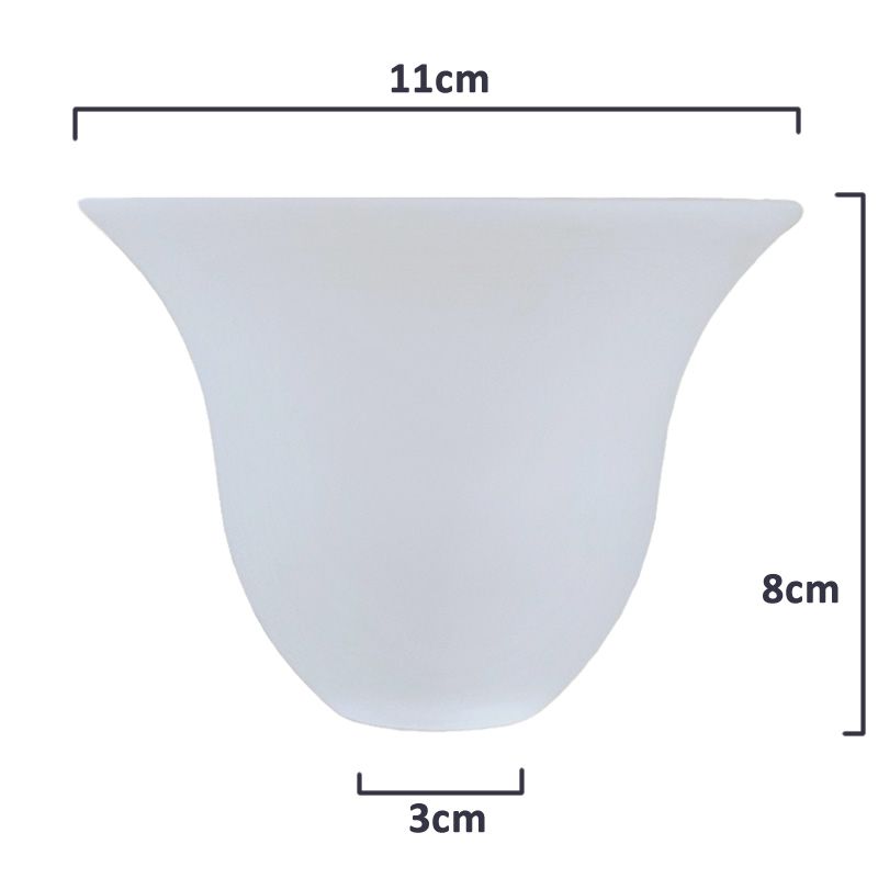 Tulipa de cristal Carla 8x11cm mate boca 3cm LTDE 1.5030.001