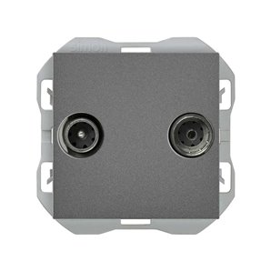 SIMON 270 | Titanium single R-TV + SAT socket 20000486-096