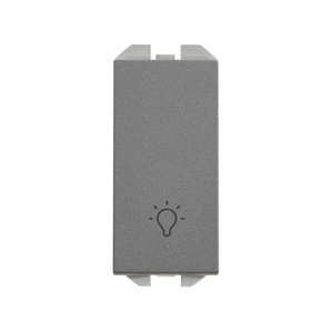 SIMON 270 | Pushbutton with 10A light engraving and narrow titanium module 20001151-096