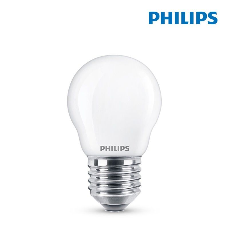 BOMBILLA ESFERICA LED E27 4,3W 470Lm 2.700k LUZ CALIDA PHILIPS