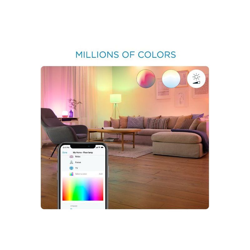BOMBILLA LED STANDARD E27 8W  FULL COLORS WIFI WIZ