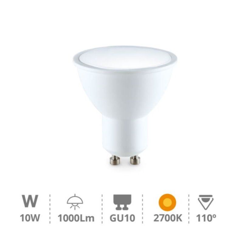 Lámpara dicroica 10W GU10 3000K                                                                     