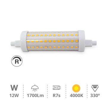 Lâmpada LED linear 118mm R7s 12W 4200K regulável GSC 200650019