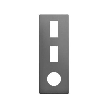 SIMON 270 | Minimum aesthetic frame 3 plug elements + 2 narrow modules titanium 27 192 630-096