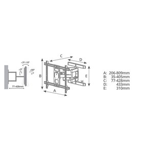 Soporte de TV con brazo 43" 90" GSC 500055023 2