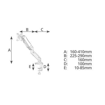 Soporte de TV/Monitor con brazo articulado 13" - 27"                                                
