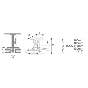 Soporte techo para proyectores 2