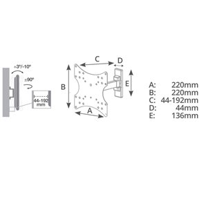 Soporte de TV con brazo 23" - 42" 2
