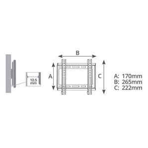 Soporte de TV fijo 23" - 42" 2