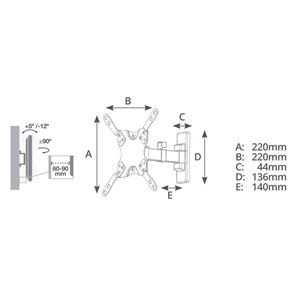 Soporte de TV con brazo 13" - 42" 2