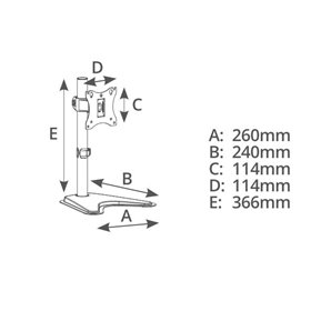 Soporte de TV/Monitor de sobremesa 17" 27" GSC 500080006 2