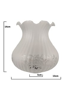 Abajur de vidro CRISTINA fosco 14x13cm boca 5cm 2